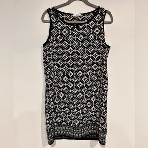 Amber Blue Printed Tank Shift Dress- L